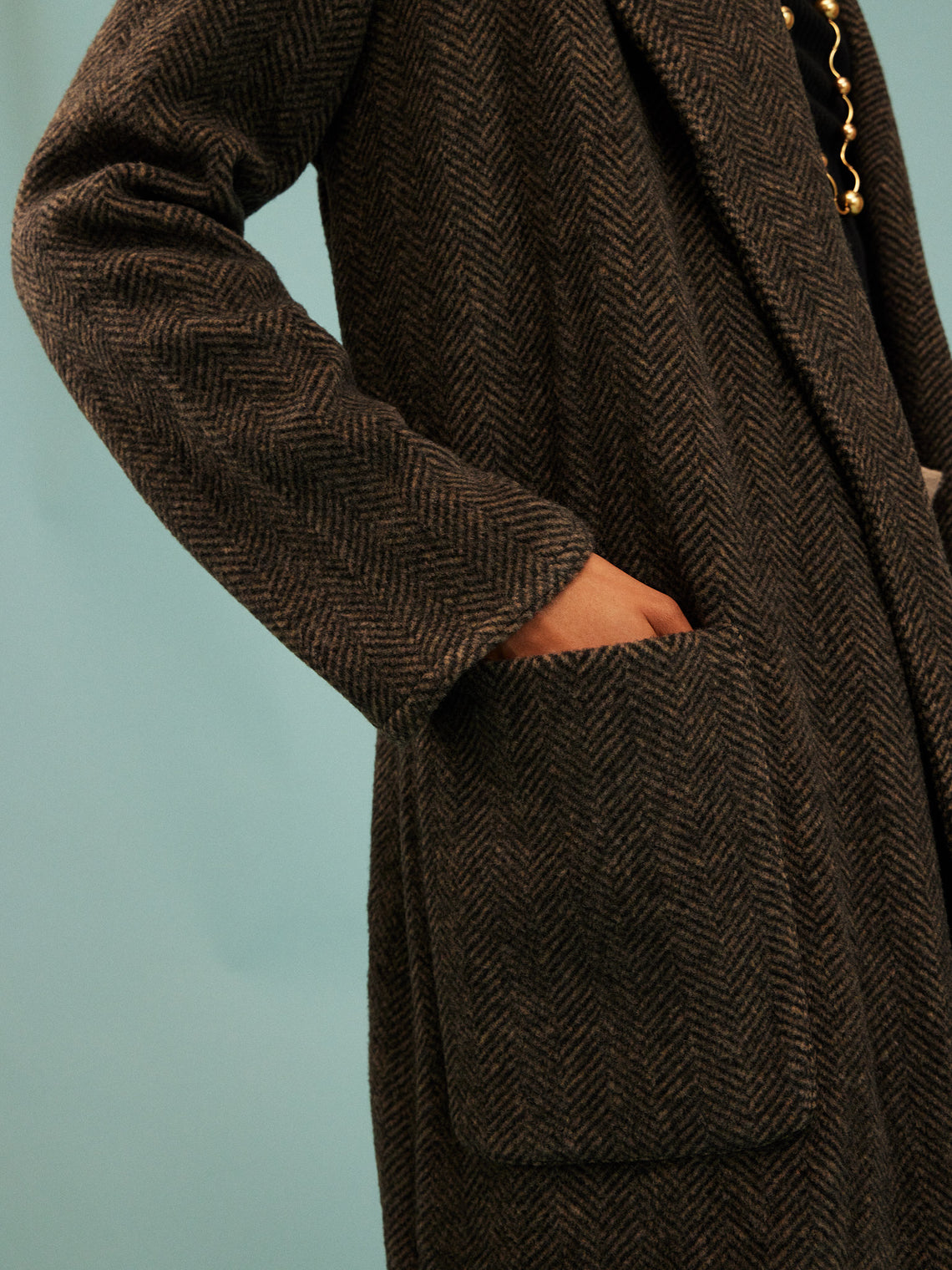 Dusan - Cashmere Long Robe | Size: S - Brown - ABASK