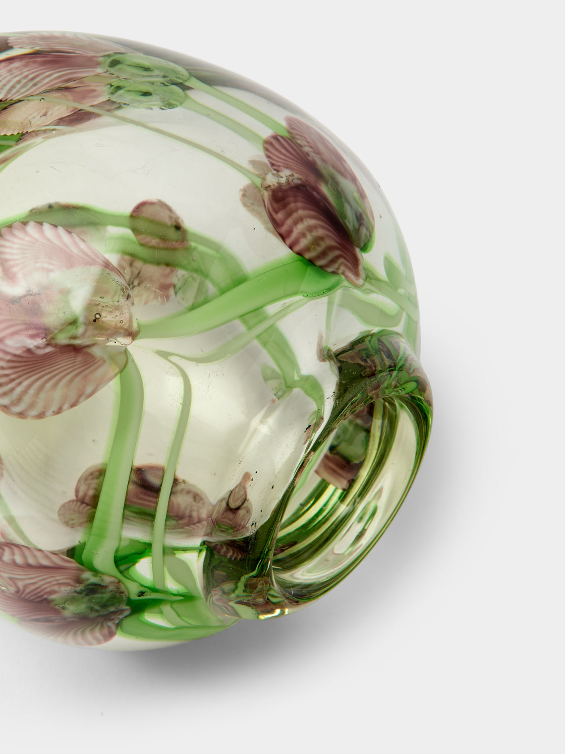 Antique and Vintage - Mid Century Glass Bud Vase - Green - ABASK