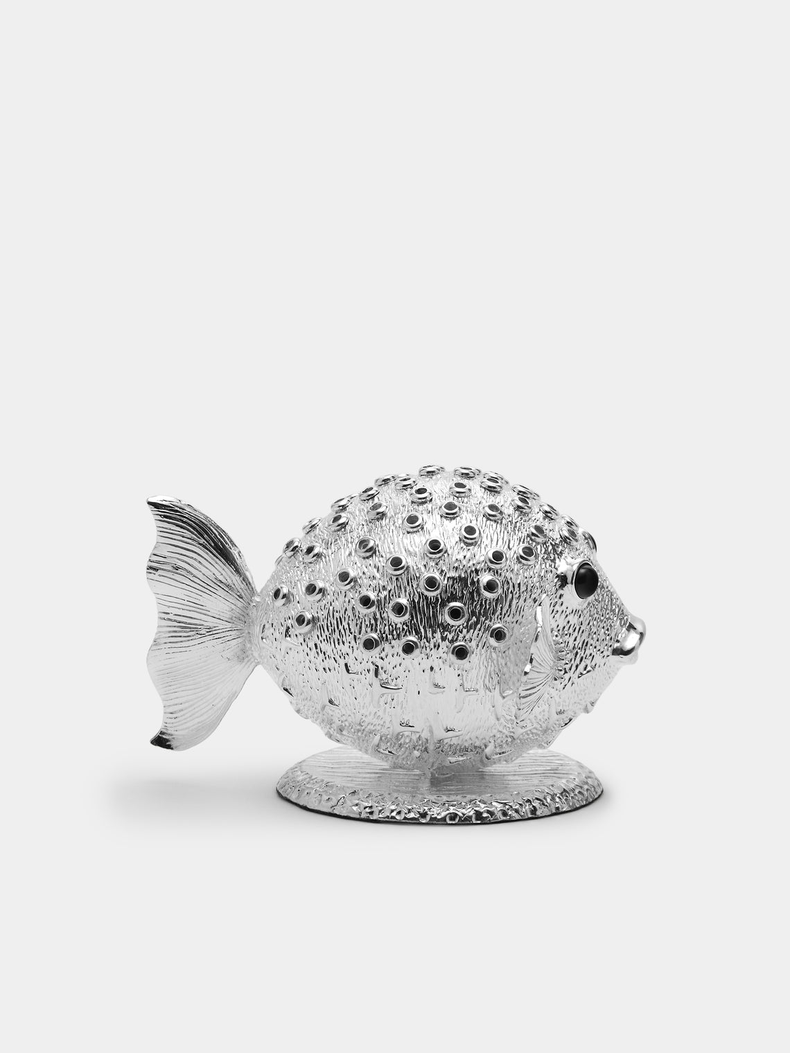 Objet Luxe - Pufferfish Rhodium-Plated Toothpick / Cocktail Stick Holder - Silver - ABASK - 