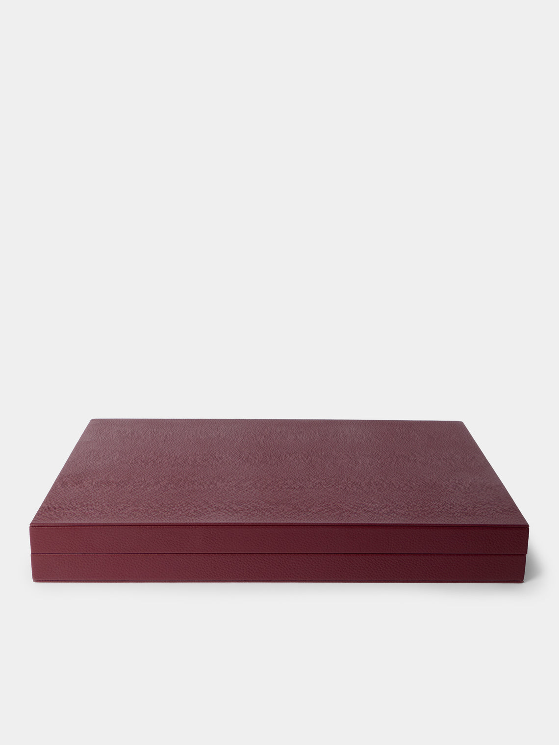 Belotier - Leather Large Backgammon Set - Burgundy - ABASK