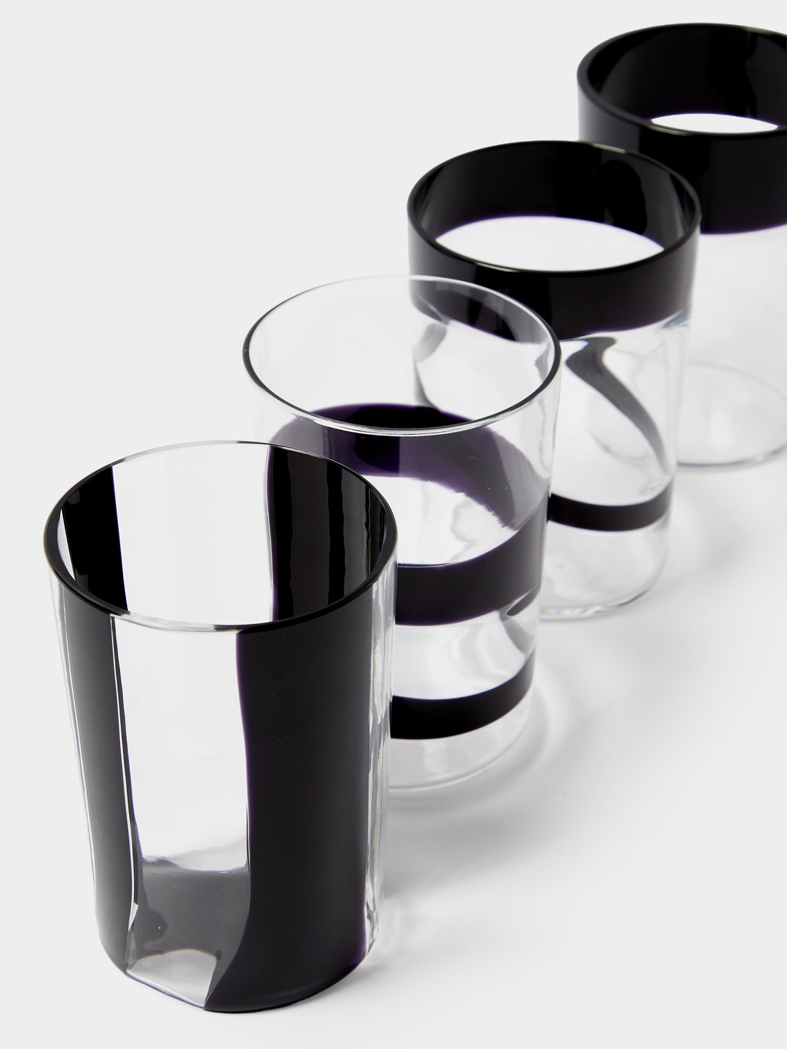 Venini - 2024 Peter Marino Hand-Blown Glass Tumblers (Set of 4) - Clear - ABASK