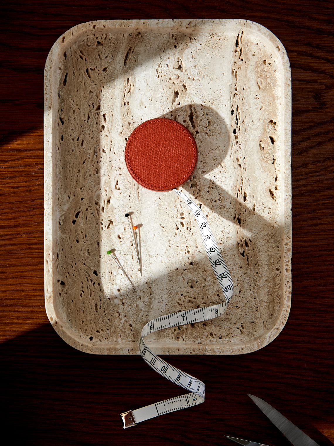 Giobagnara - Leather Pocket Roller Tape Measure - Orange - ABASK