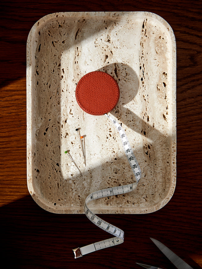 Giobagnara - Leather Pocket Roller Tape Measure - Orange - ABASK