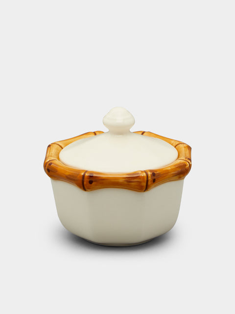 Este Ceramiche - Bamboo Hand-Painted Ceramic Sugar Bowl -  - ABASK - 