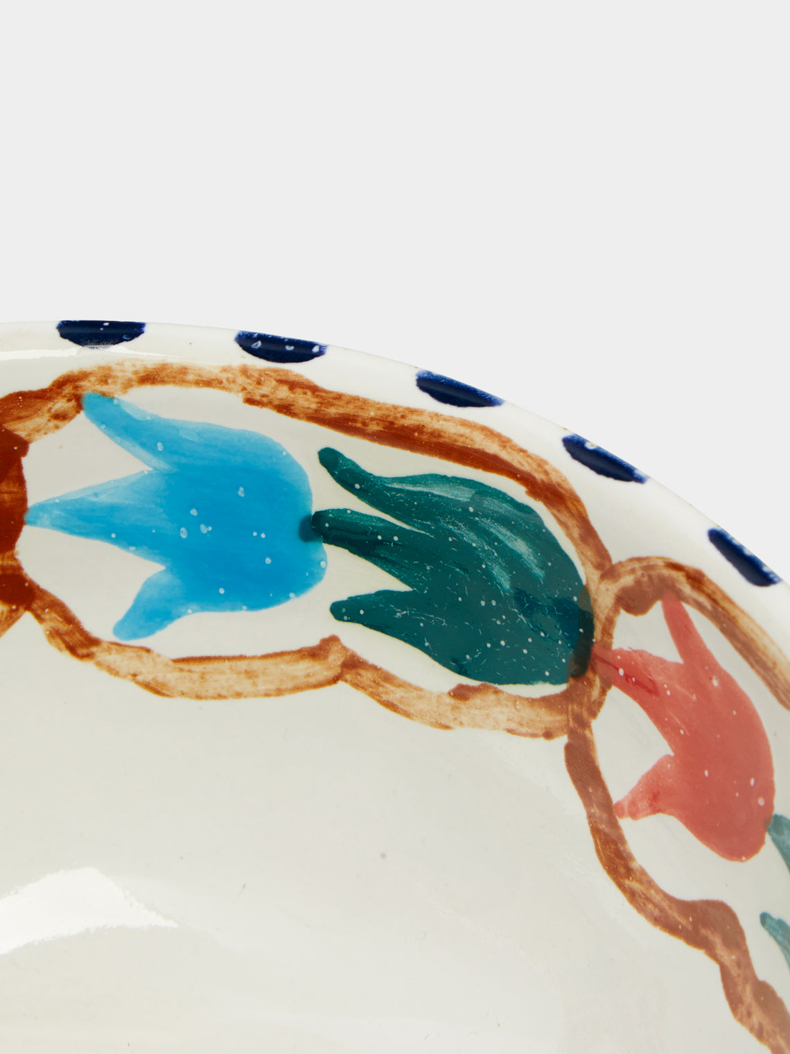 Zsuzsanna Nyul - Hand-Painted Ceramic Soup Bowl (Set of 4) - Multiple - ABASK