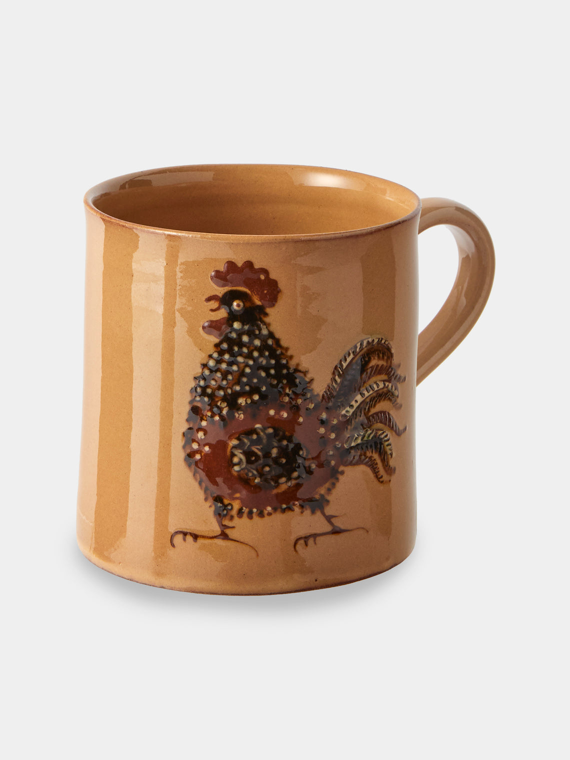 Poterie d’Évires - Animals Hand-Painted Ceramic Mugs (Set of 4) - Cream - ABASK