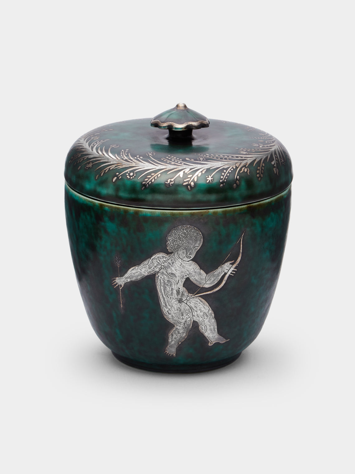 Antique and Vintage - 1930s Wilhelm Kåge Ceramic and Silver Pot -  - ABASK - 