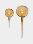 Dab'O - Hand-Blown Crystal Water-Diffusing Globes (Set of 2) - Yellow - ABASK - 