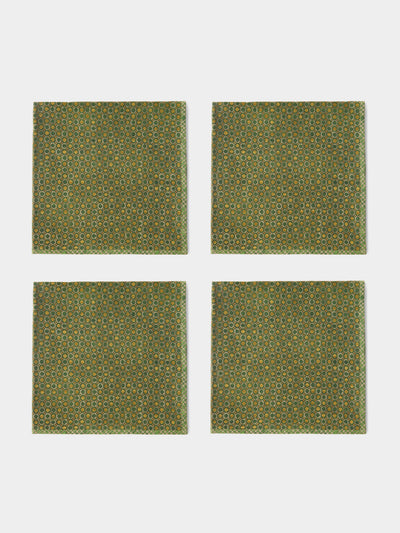 D'Ascoli - | Set of 4 | Prosperine Printed Napkins - Green - ABASK - 