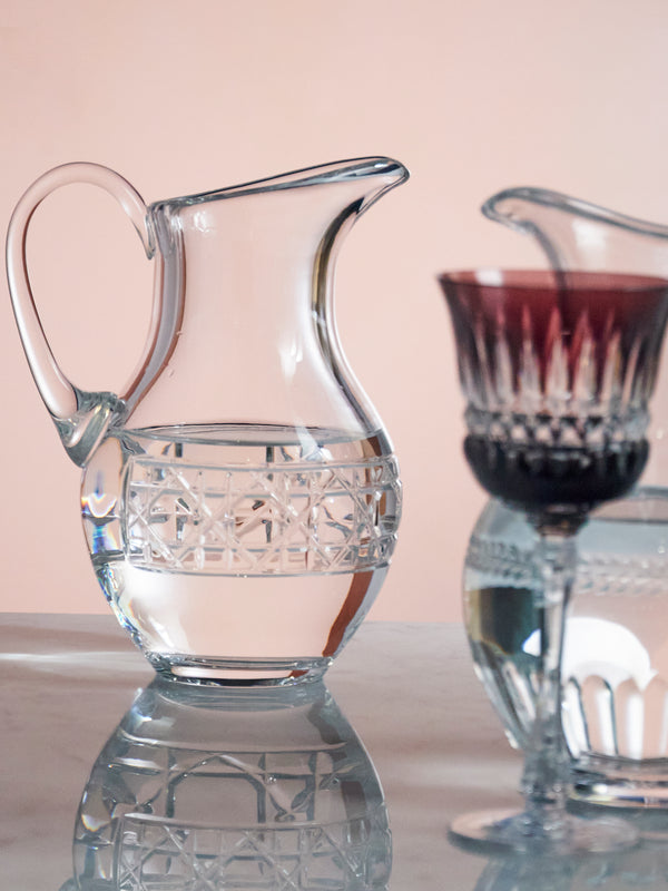 Cristallerie De Montbronn - Jacquard Hand-Blown Crystal Water Pitcher -  - ABASK