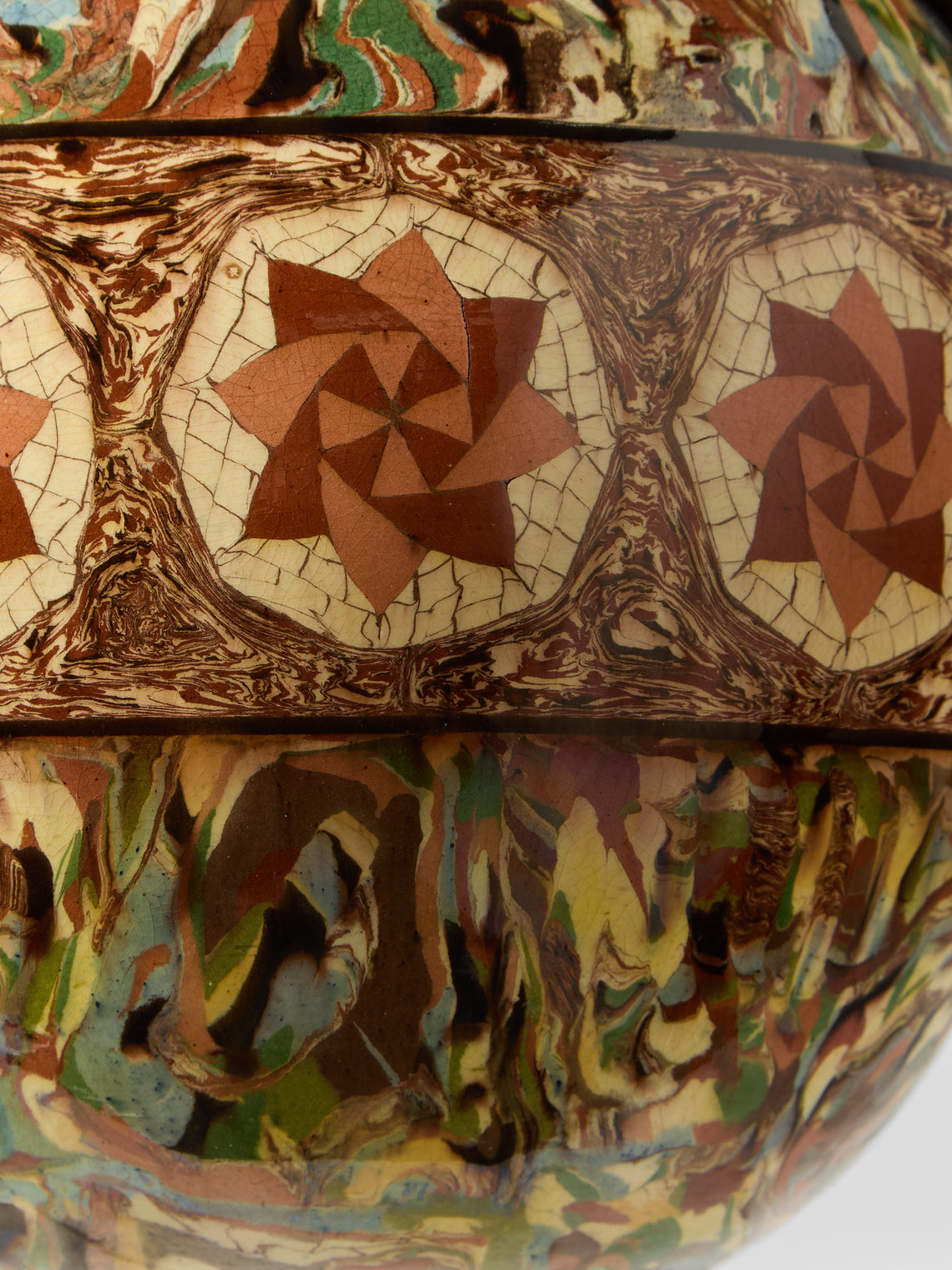 Antique and Vintage - 1920s Jean Gerbino Ceramic Vase with Handles (10.5in/26.5cm) - Multiple - ABASK