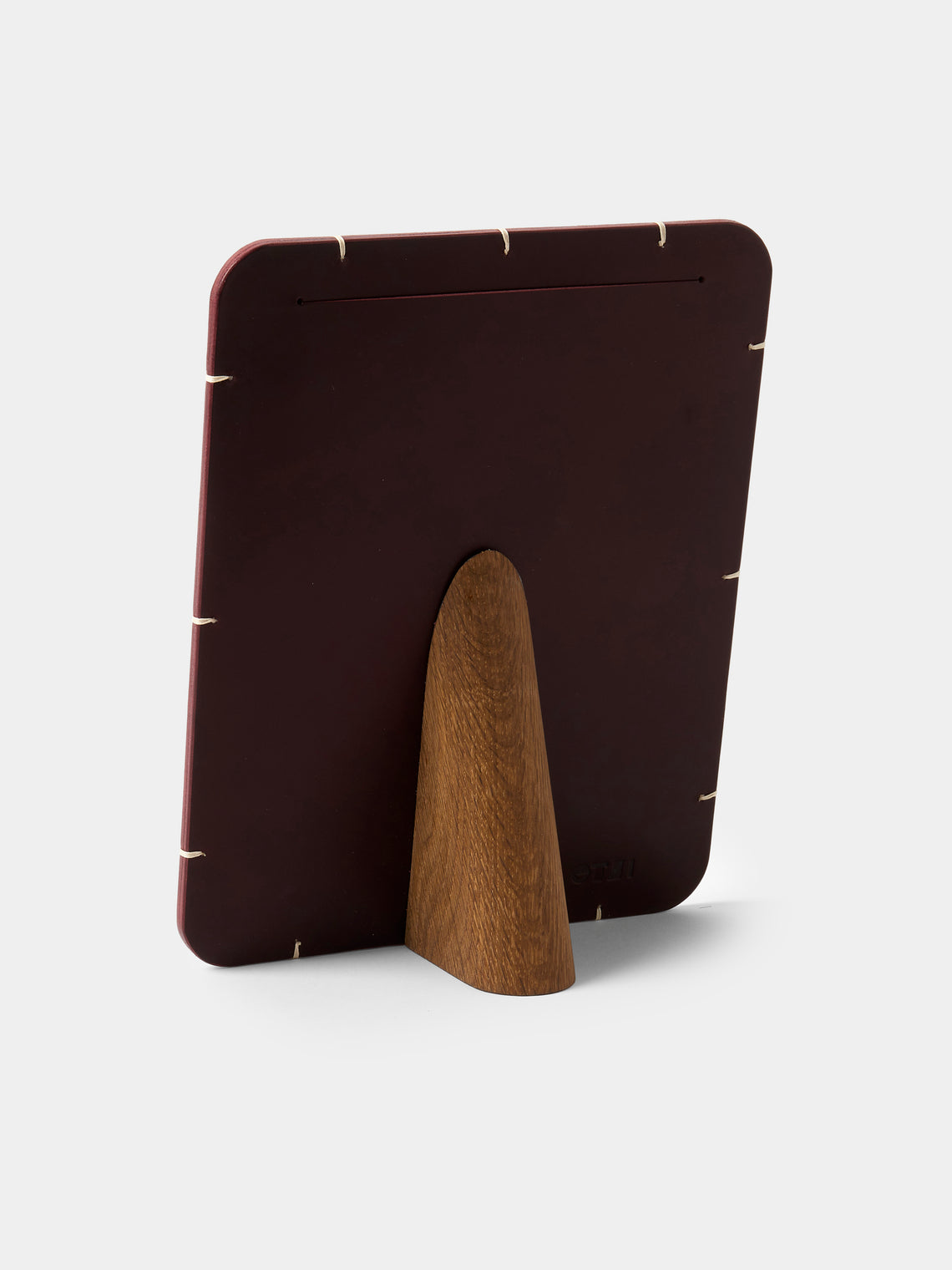 Otzi Studio - Billet Leather and Walnut Photo Frame (5x7") - Burgundy - ABASK