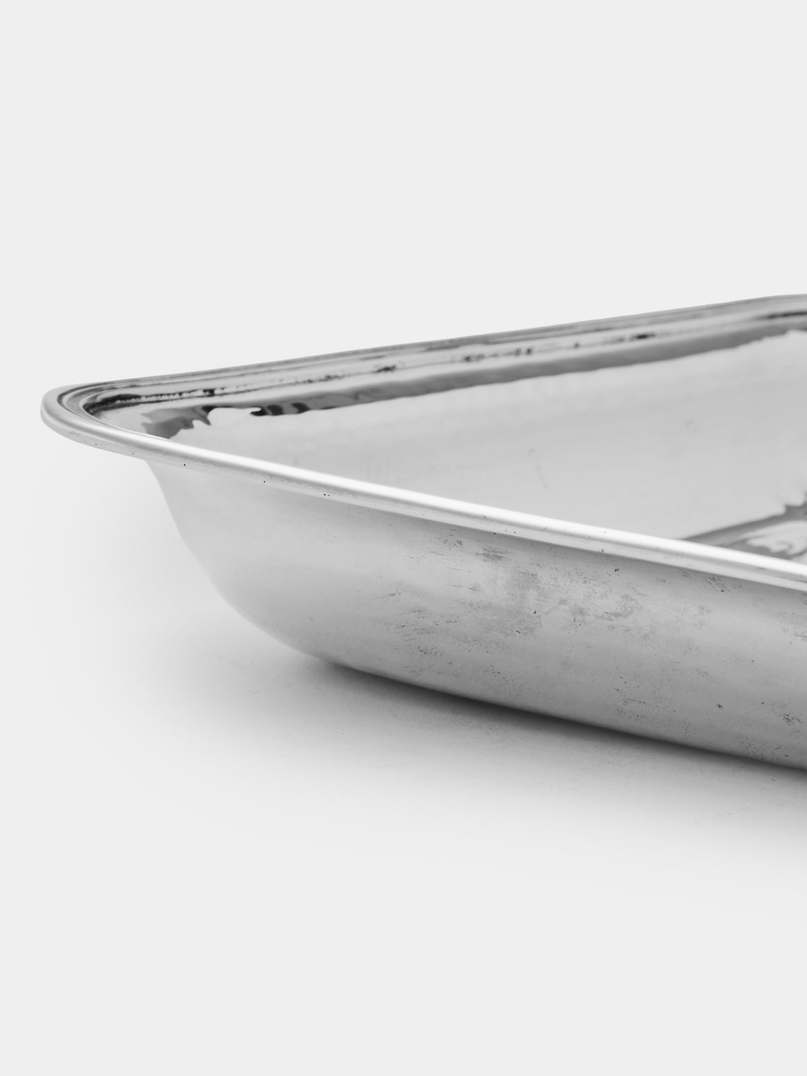 Antique and Vintage - 1970s Solid Silver Square Tray - Silver - ABASK