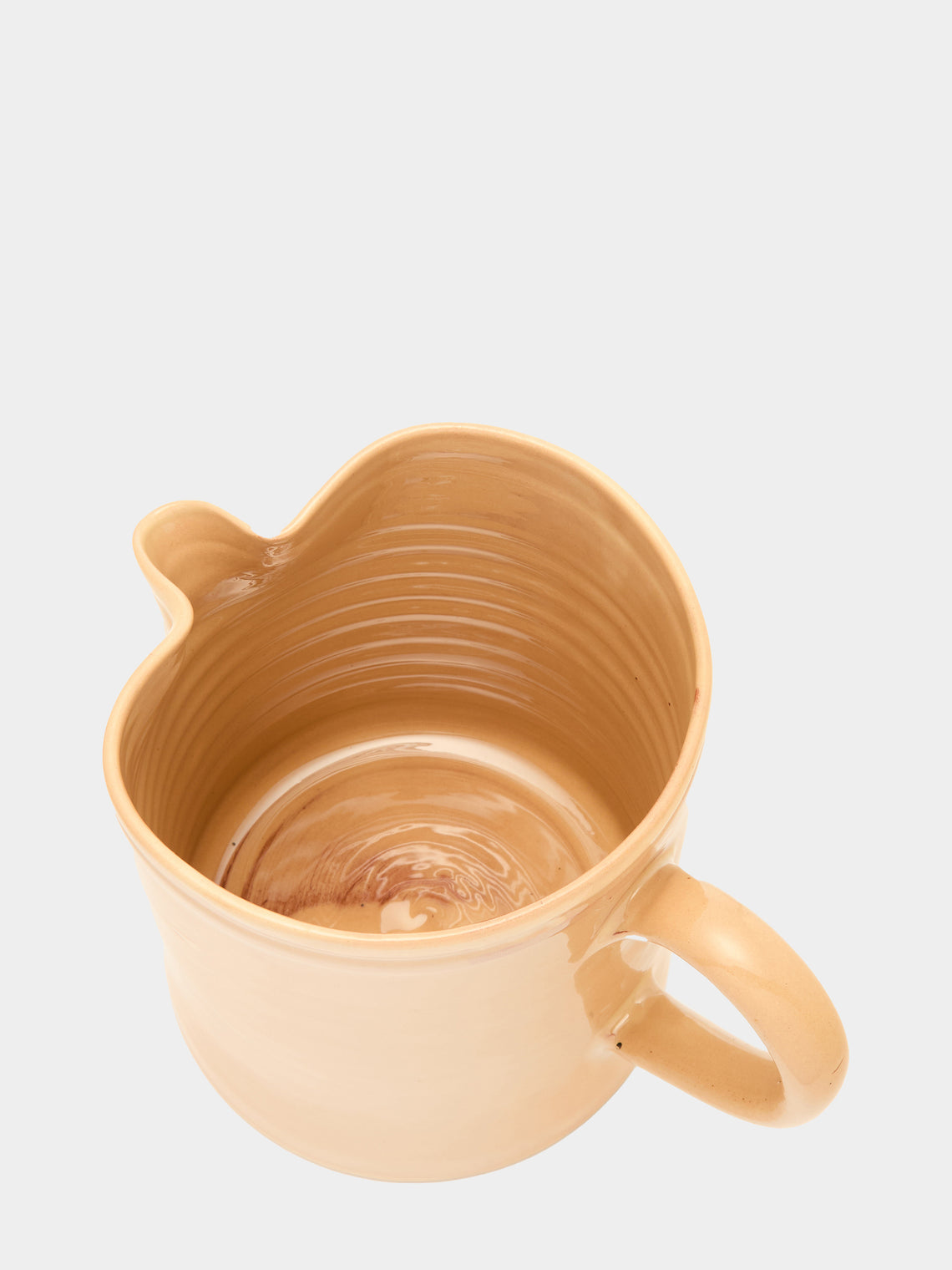 Poterie d’Évires - Flowers Hand-Painted Ceramic Straight-Edge Jug (70.5oz/2L) - Cream - ABASK