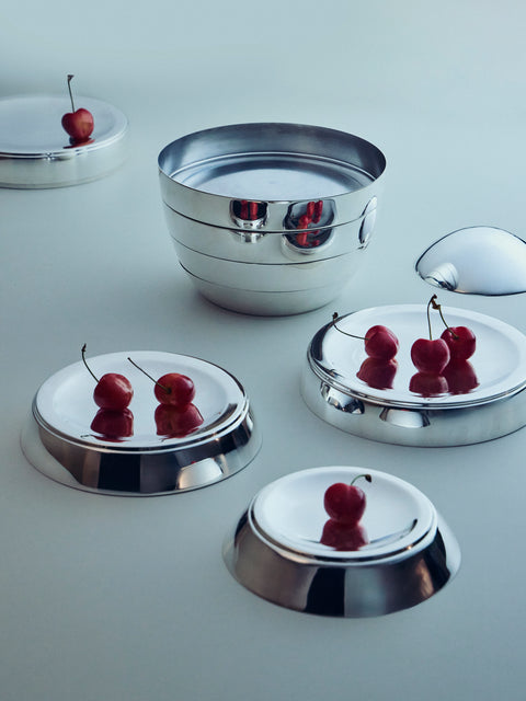 Antique and Vintage - 1960 Egg Silver-Plated Entrée Dish - Silver - ABASK