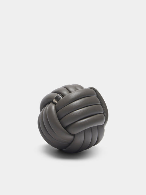 Giobagnara - Nodo Leather Paperweight - Gray - ABASK - 