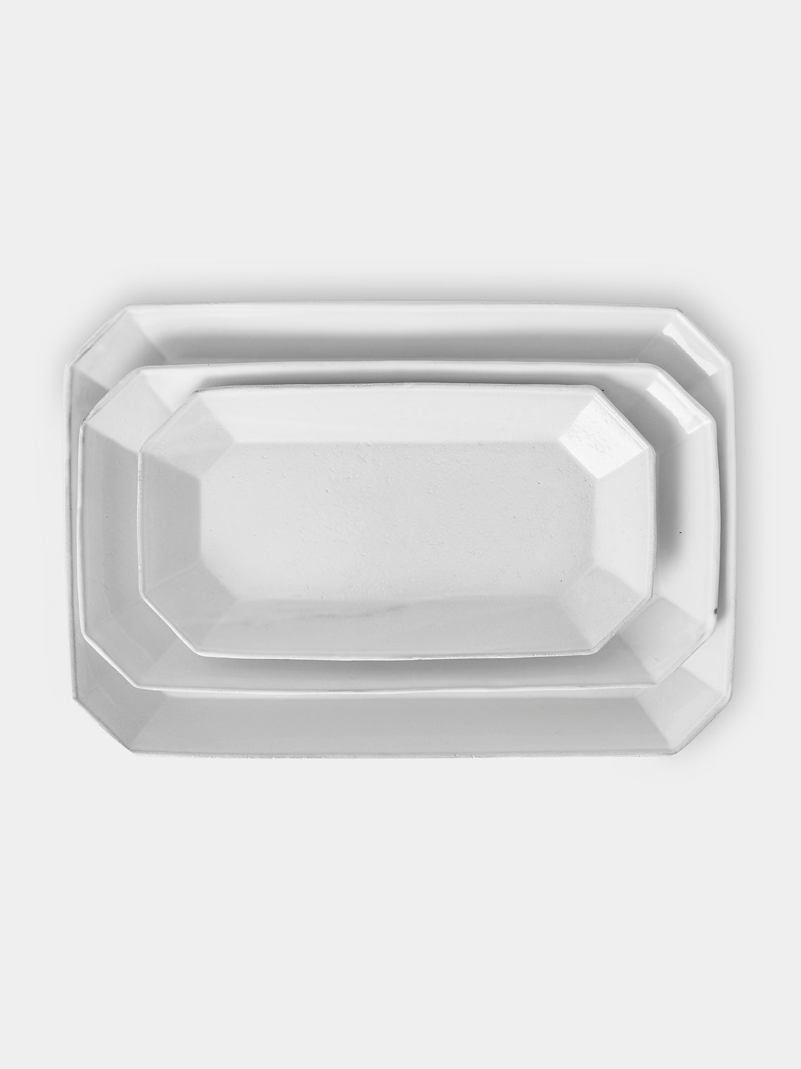 Astier de Villatte - Hand-Glazed Ceramic Long Platters (Set of 3) - White - ABASK - 
