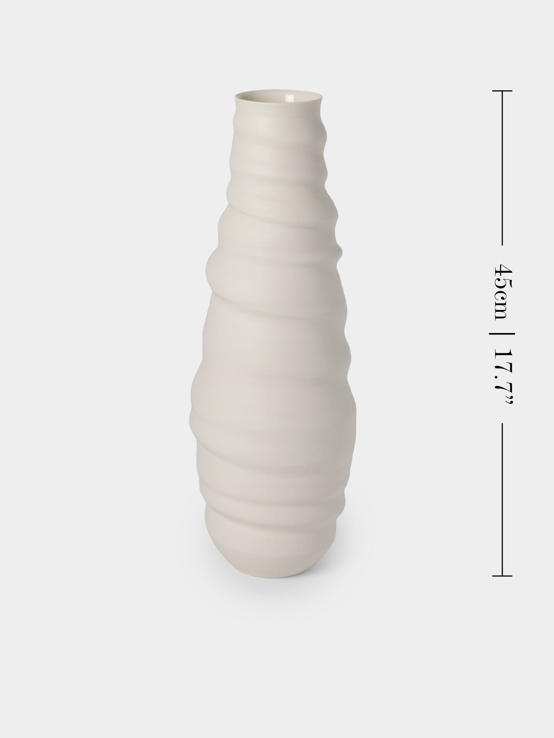 Johanne Coker - No. 7 Hand-Thrown Porcelain Vase (17.5in/45cm) - White - ABASK