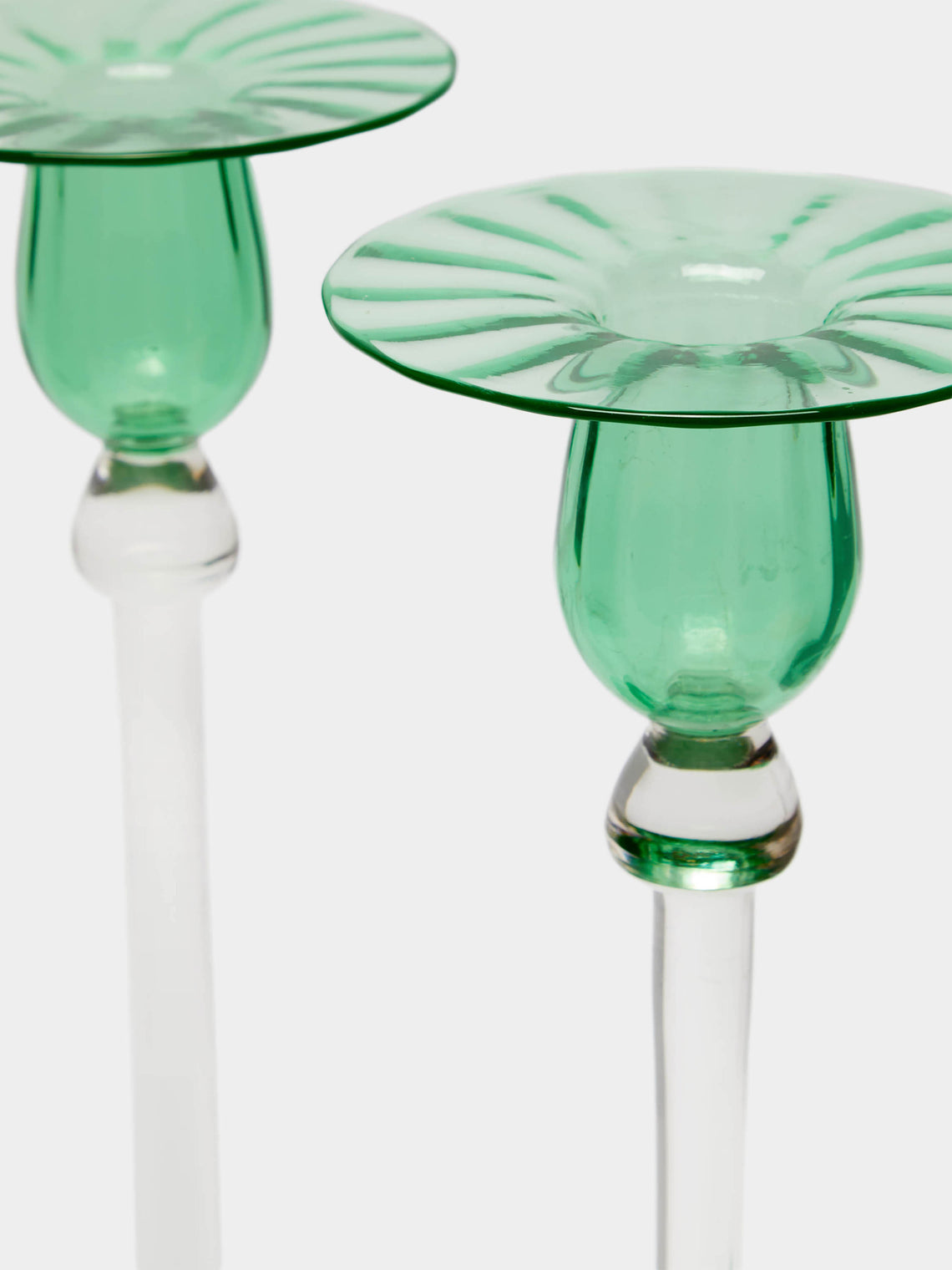 Antique and Vintage - 1920s Frederick Carder for Steuben Glass Candlesticks (Set of 2) -  - ABASK