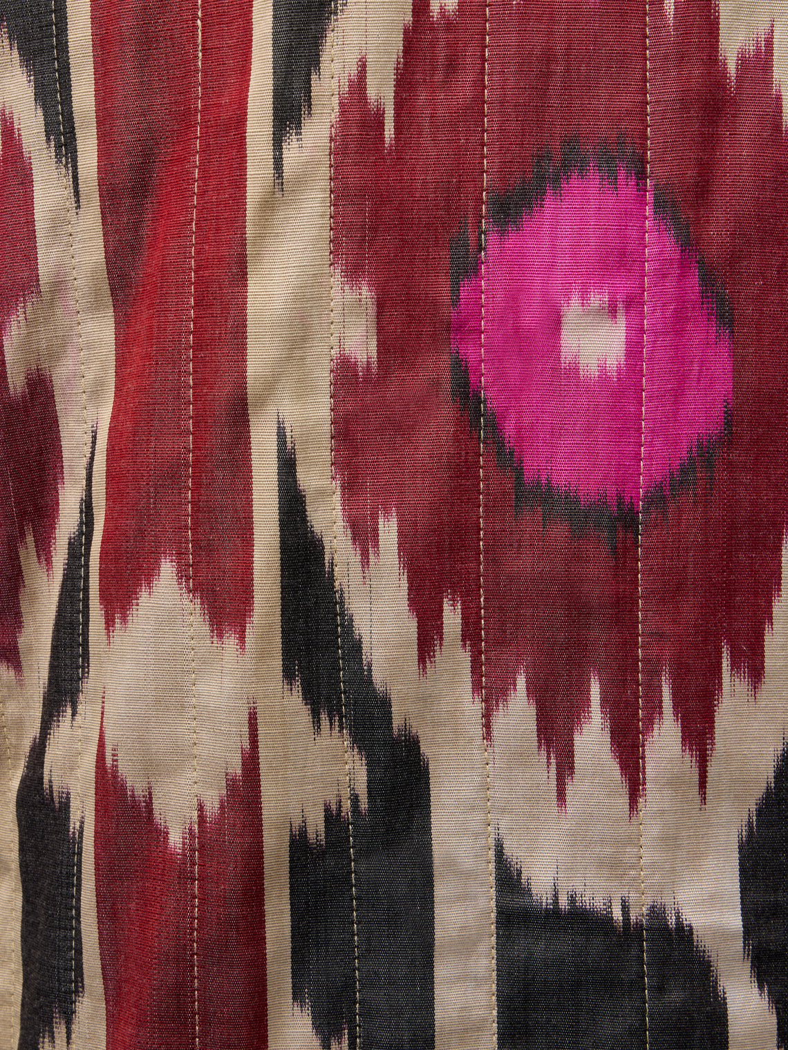 Nazzy Beglari - Women's Hand-Loomed Ikat Silk and Cotton Reversible Robe | One Size - Multiple - ABASK