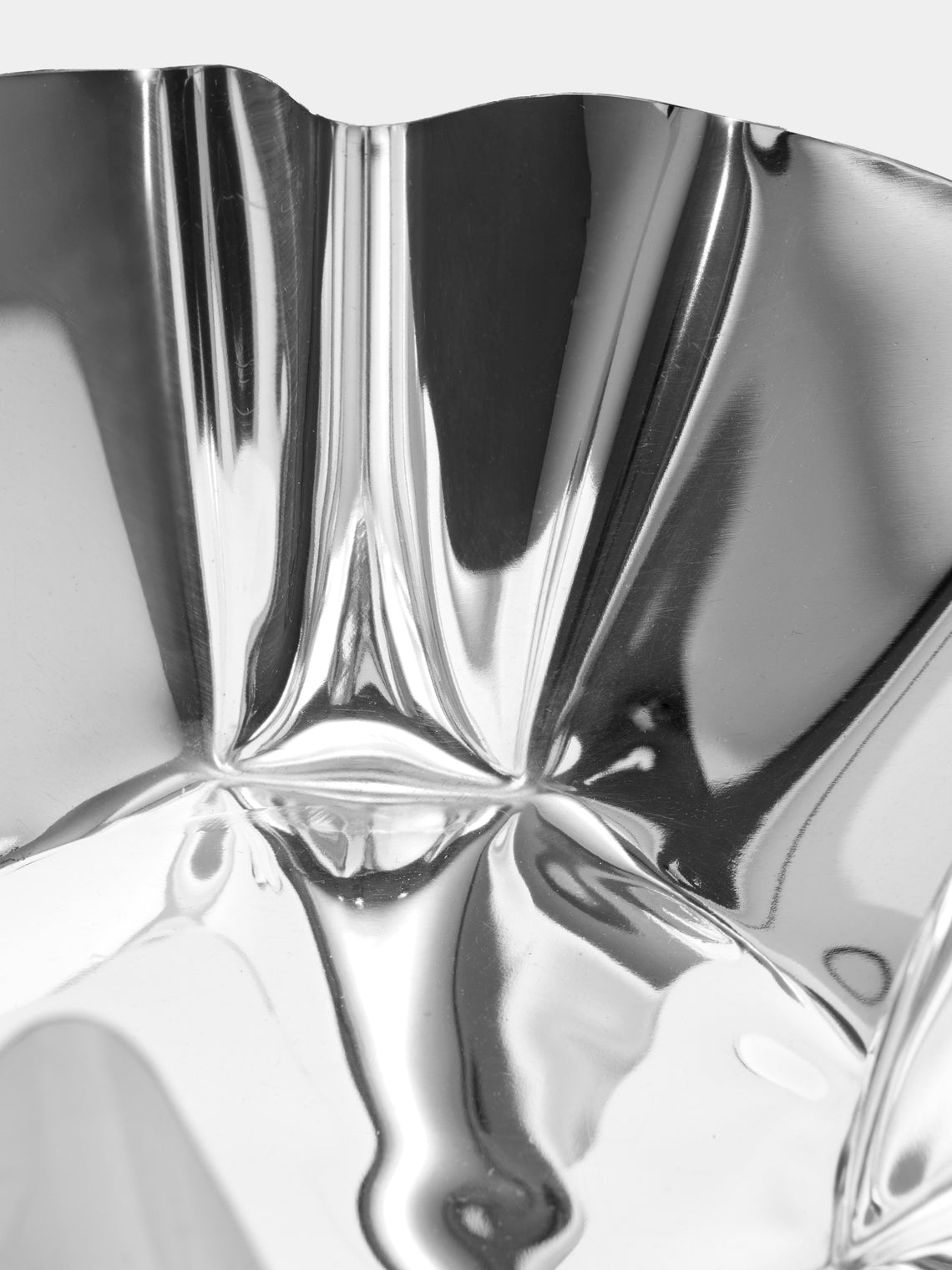 San Lorenzo - 1993 Afra and Tobia Scarpa Cartoccio Pure Silver Bowl (6in/15cm) - Silver - ABASK