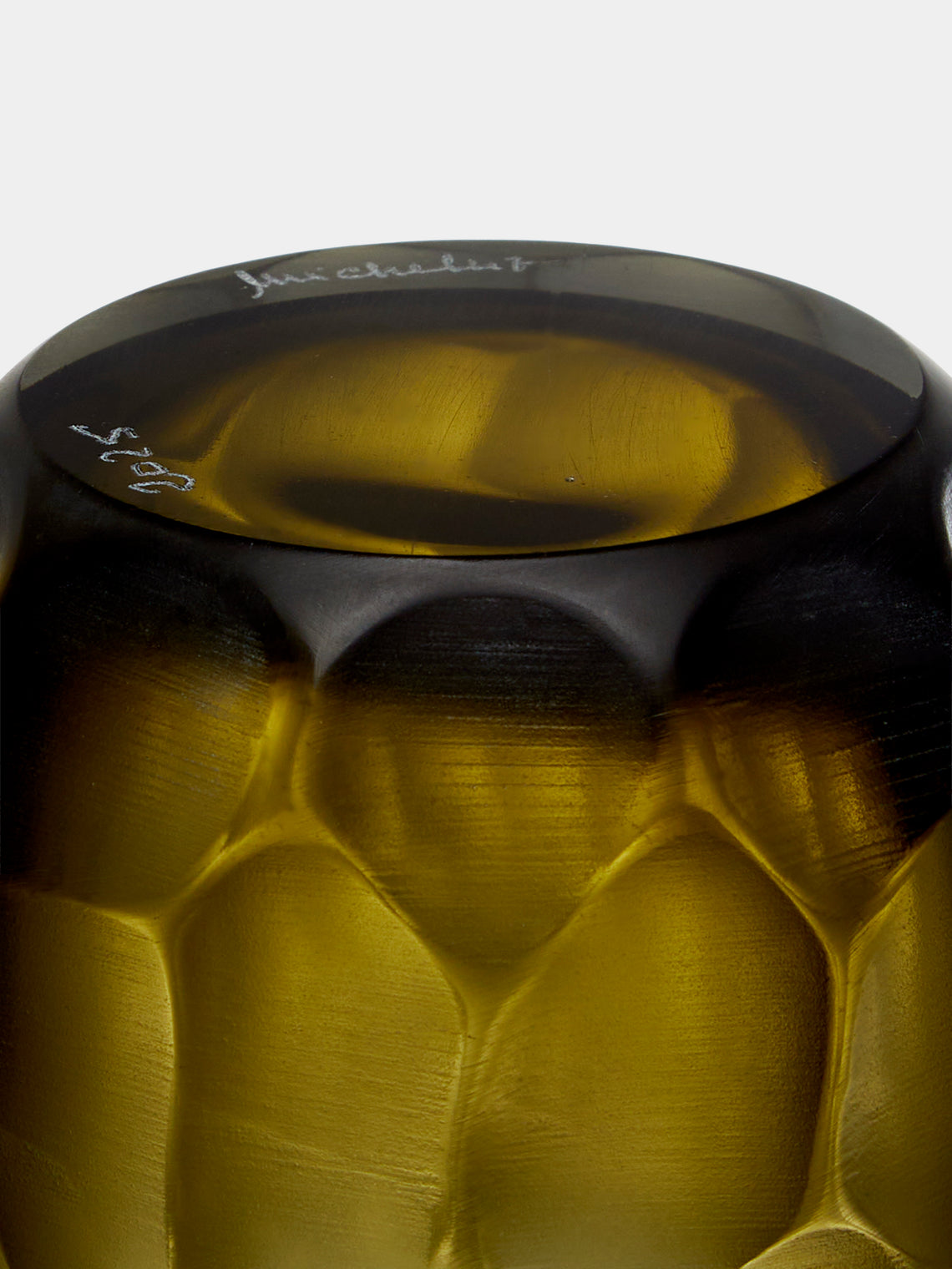 Micheluzzi Glass - Rullo Laguna Bamboo Hand-Blown Murano Glass Vase (4.5in/11cm) - Green - ABASK