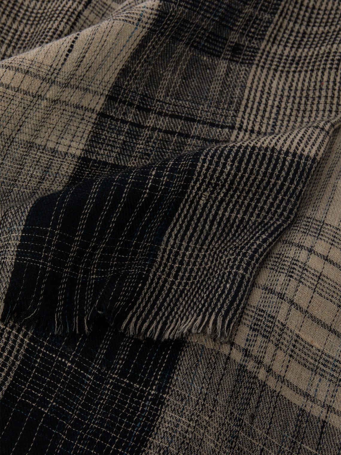 Me & K - Cashmere Check Scarf | One Size - Black - ABASK