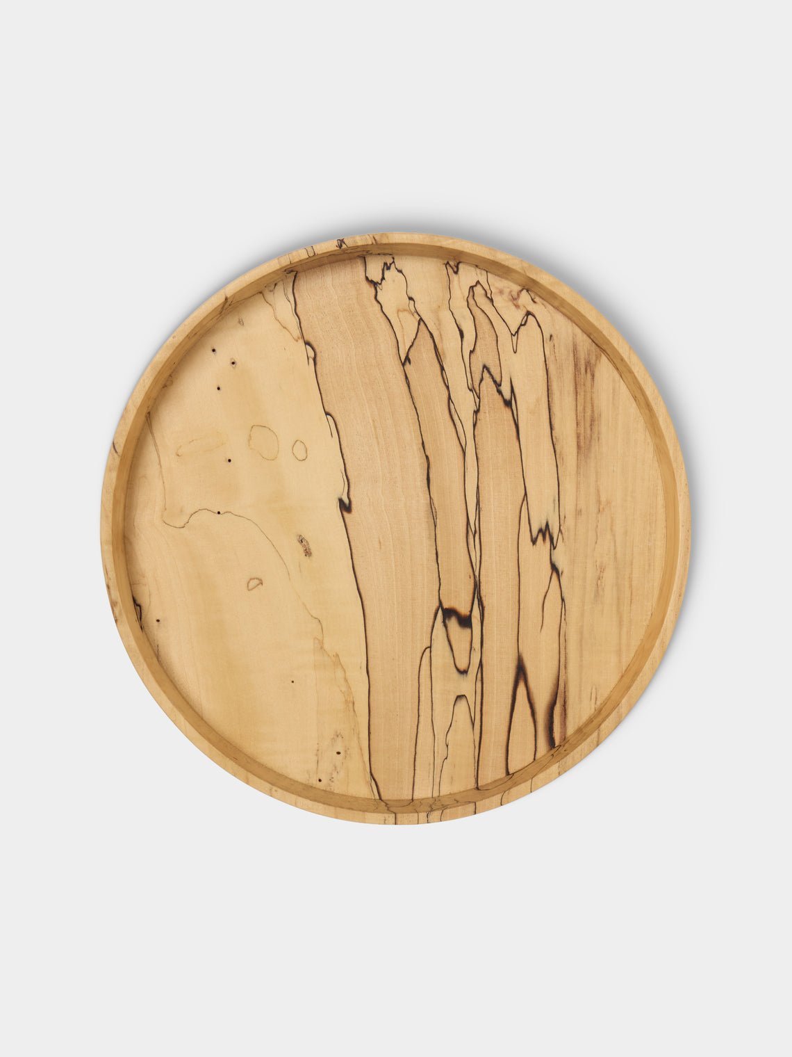 Thursday Furniture - Hand-Turned Japanese Spalted Horse Chestnut Platter - Natural - ABASK