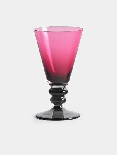 NasonMoretti - Archive Revival 1965 Hand-Blown Murano Wine Glasses (Set of 2) - Red - ABASK - 