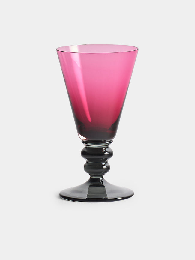 NasonMoretti - Archive Revival 1965 Hand-Blown Murano Wine Glasses (Set of 2) - Red - ABASK - 