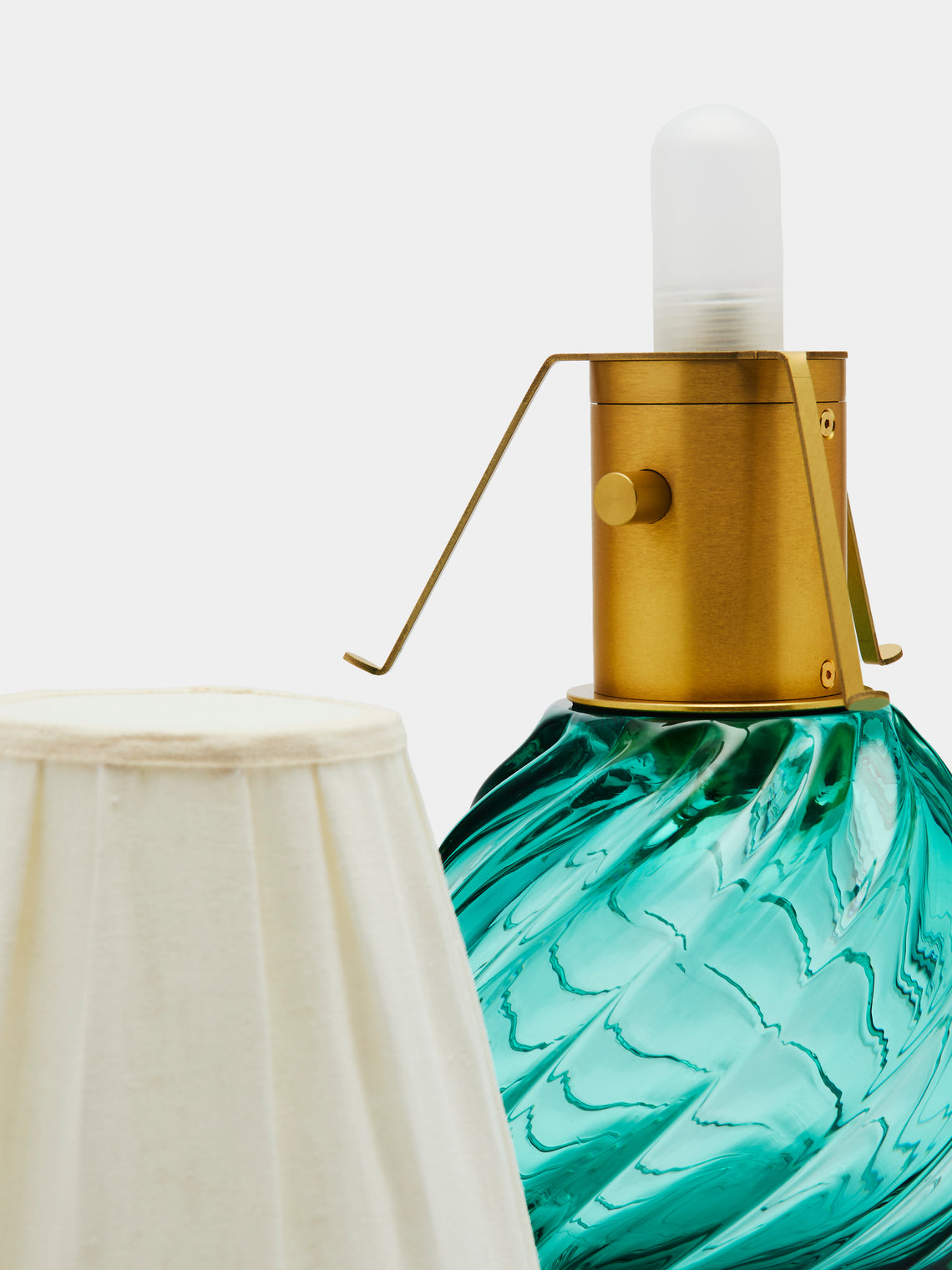 Yali Glass - Twist Bar Hand-Blown Murano Glass Portable Lamp - Blue - ABASK