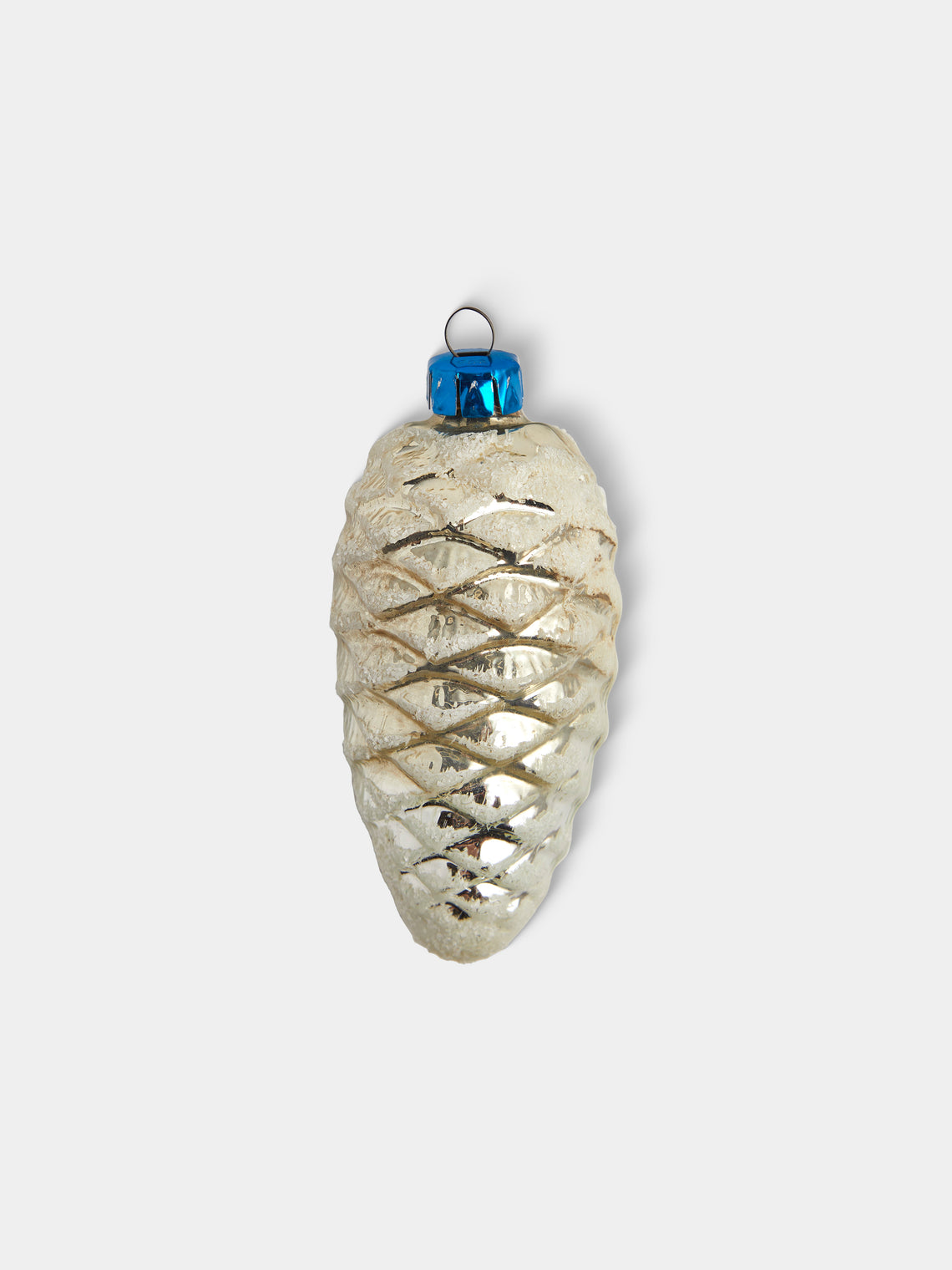 Antique and Vintage - Early-20th-Century Pinecones Glass Baubles (Set of 12) - Silver - ABASK
