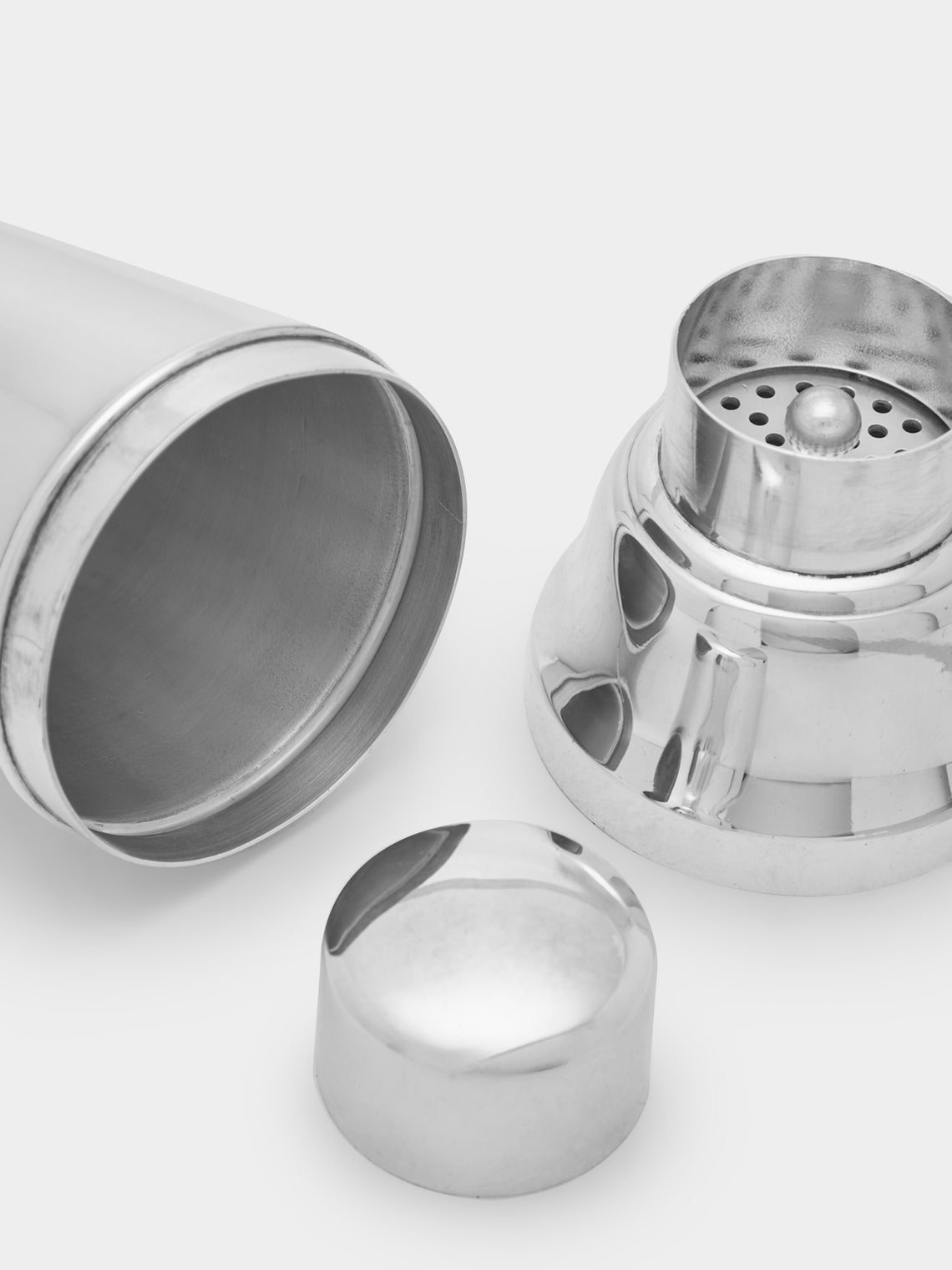 Antique and Vintage - 1950s English Silver-Plated Cocktail Shaker -  - ABASK