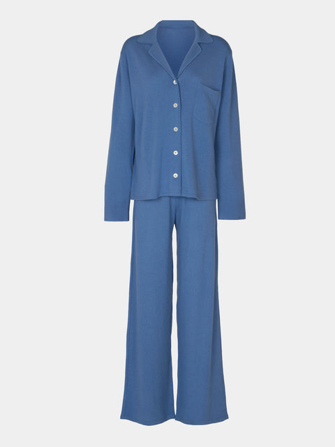 Arch4 - Dorchester Baby Goat Cashmere Pajama Set - Blue - ABASK - 
