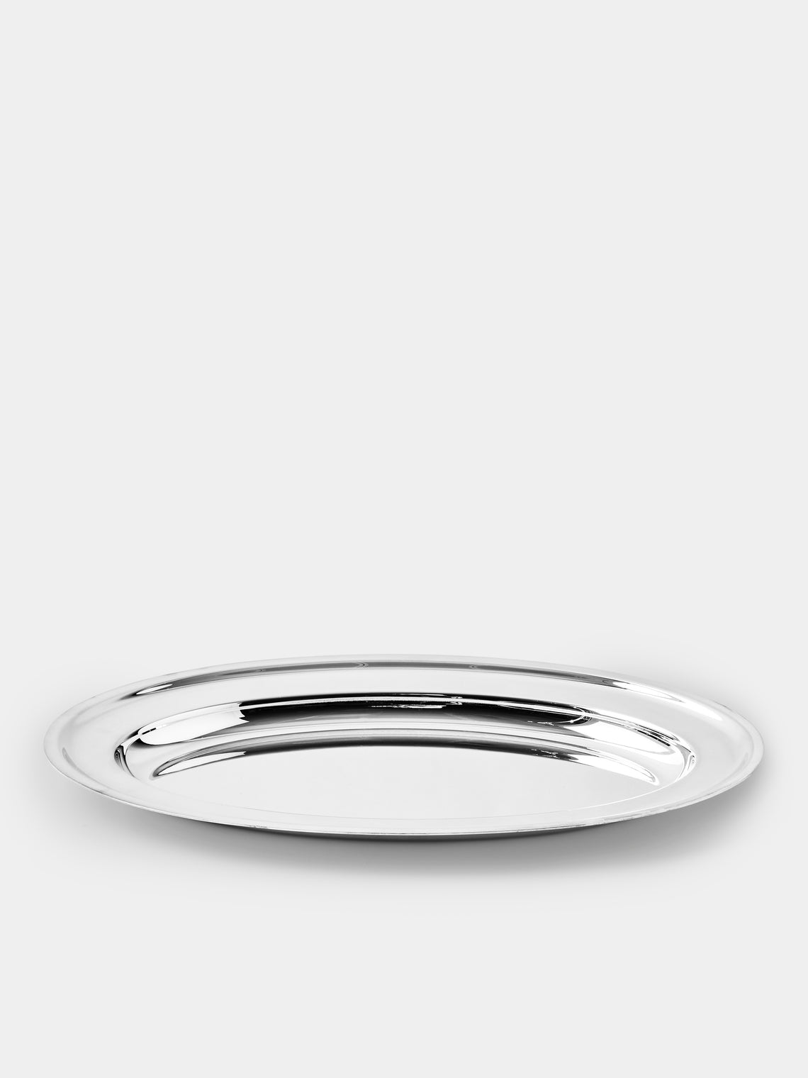 Ercuis - Silver-Plated Oval Dish (14in/35cm) - Silver - ABASK