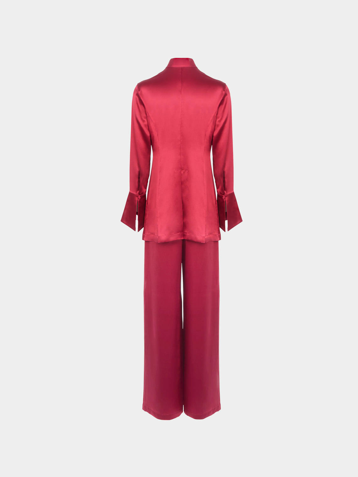 Loretta Caponi - Azalea Silk Pajama Set - Red - ABASK
