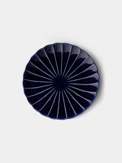 Kaneko Kohyo - Giyaman Urushi Ceramic Salad/Dessert Plates (Set of 4) - Blue - ABASK - 