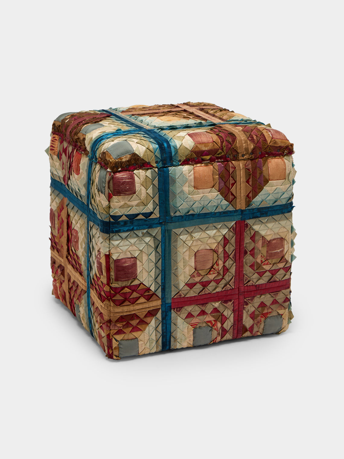 By Walid - 19th-Century Victorian Silk Storage Stool - Multiple - ABASK - 