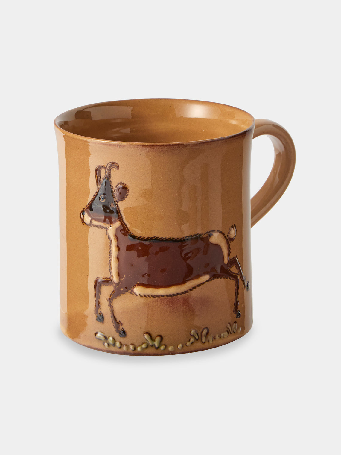 Poterie d’Évires - Animals Hand-Painted Ceramic Mugs (Set of 4) - Cream - ABASK
