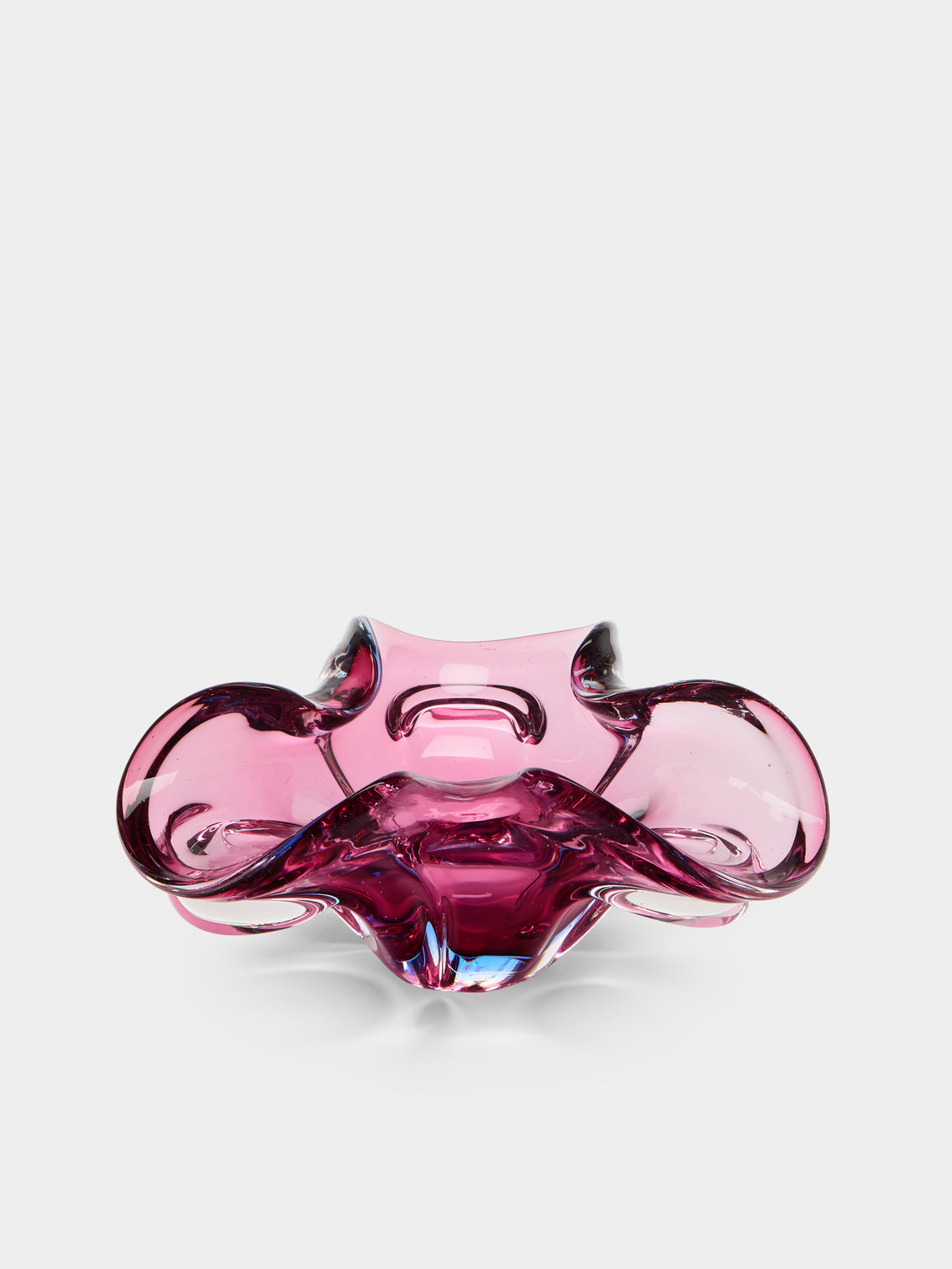 Antique and Vintage - Mid-Century Crystal Ashtray - Purple - ABASK - 