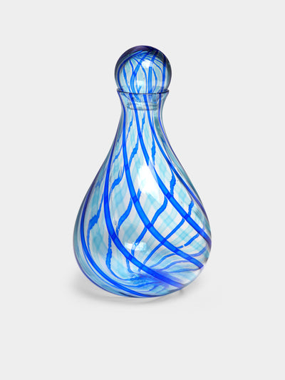 Emsie Sharp - Hand-Blown Glass Striped Decanter -  - ABASK - 
