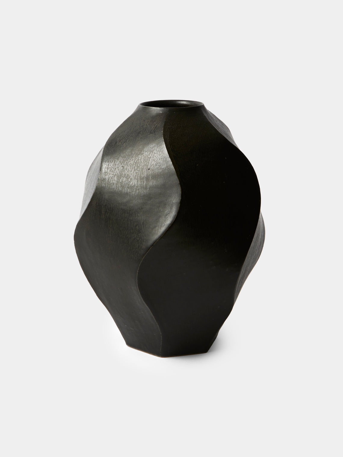 Lee Song-am - Black Clay Vase (14in/36cm) - Black - ABASK - 