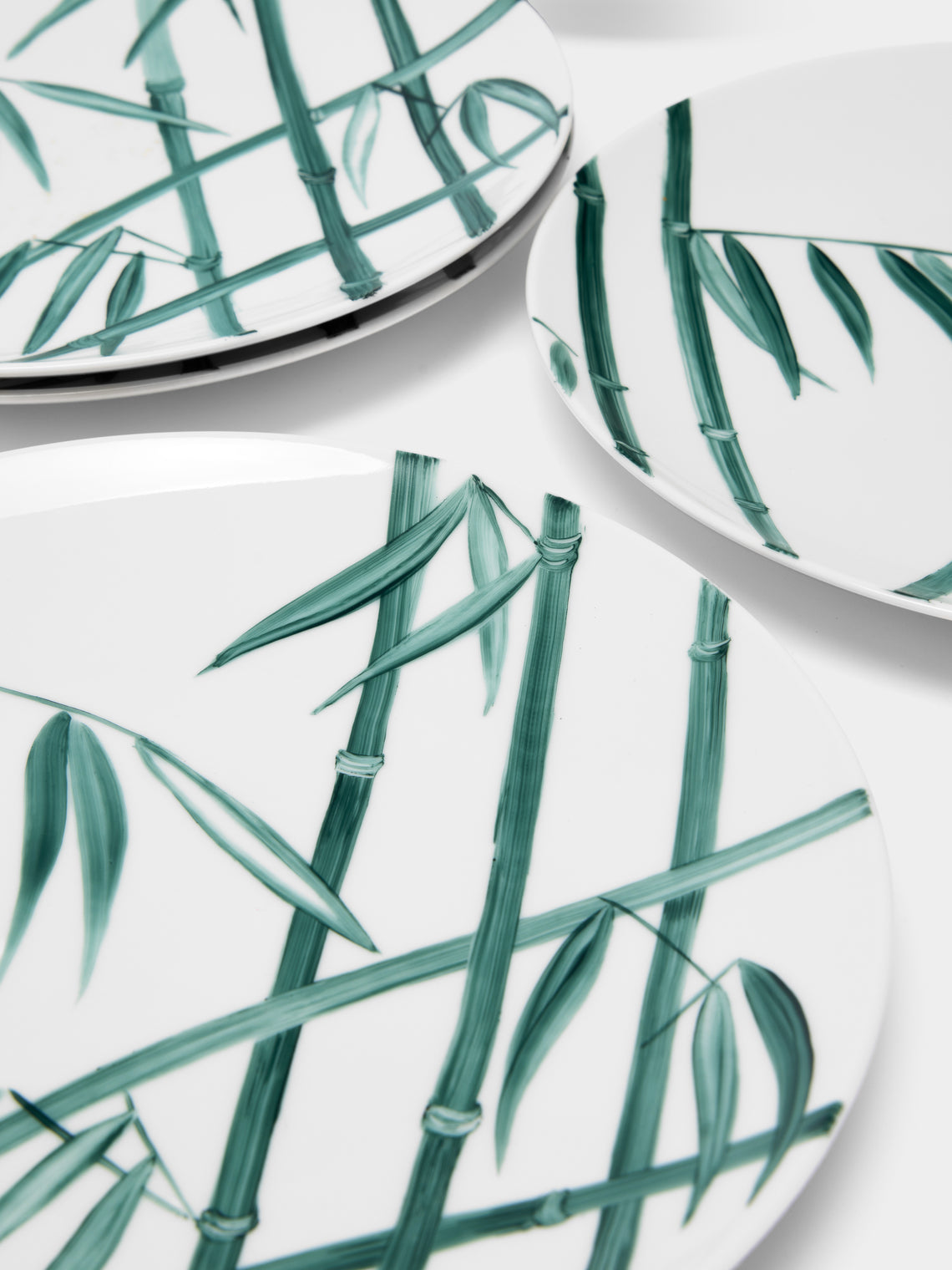 Marie Daage - Jardin d'Arashiyama Hand-Painted Porcelain Salad / Dessert Plate (8in/21cm) - White - ABASK