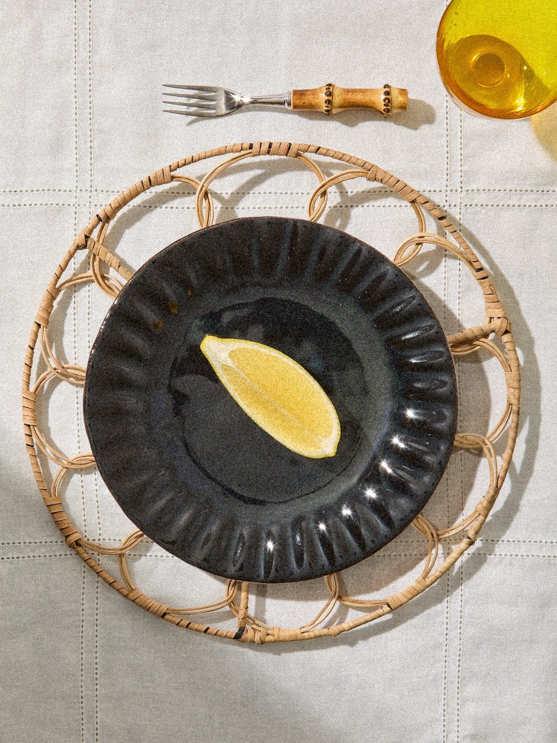 Artesanías del Atlántico - | Set of 4 | Bejuco Handwoven Palm Knotted Placemats - Natural - ABASK