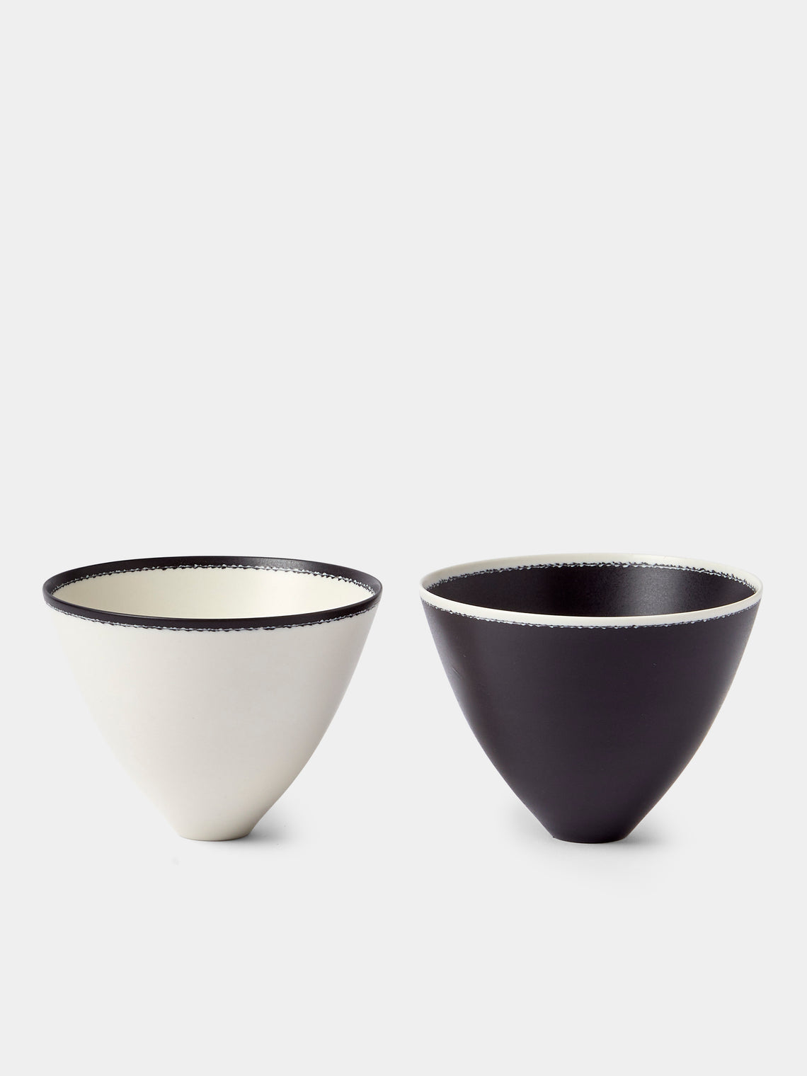 Paul James Ceramics - | Set of 2 | Fractured Reality Hand-Thrown Ceramic Bowls - White - ABASK - 