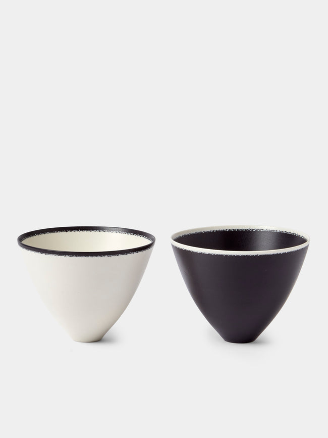 Paul James Ceramics - | Set of 2 | Fractured Reality Hand-Thrown Ceramic Bowls - White - ABASK - 