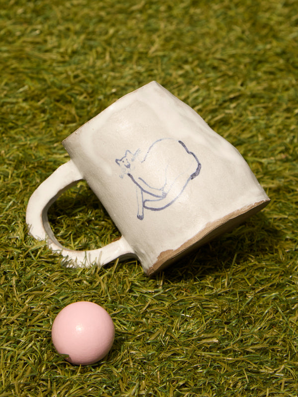 Liz Rowland - Cat Hand-Painted Ceramic Mug -  - ABASK