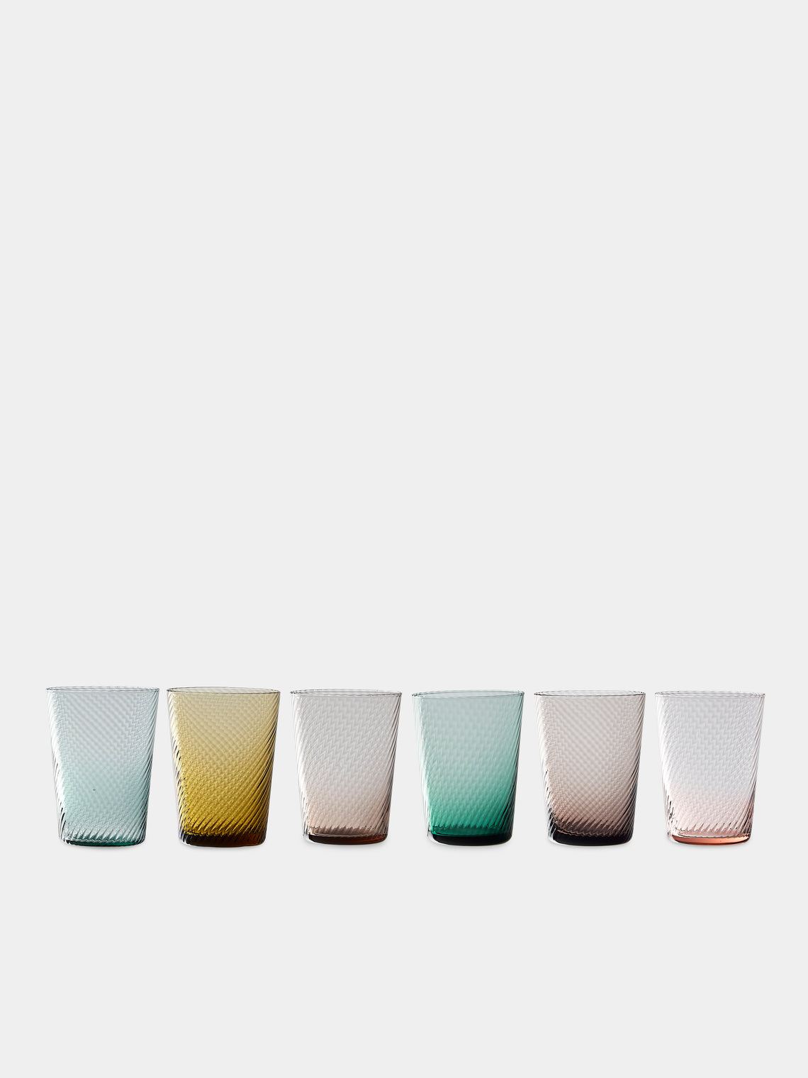 Mun Deluxe Brand Venezia - Torsé Hand-Blown Glass Highballs (Set of 6) - Multiple - ABASK