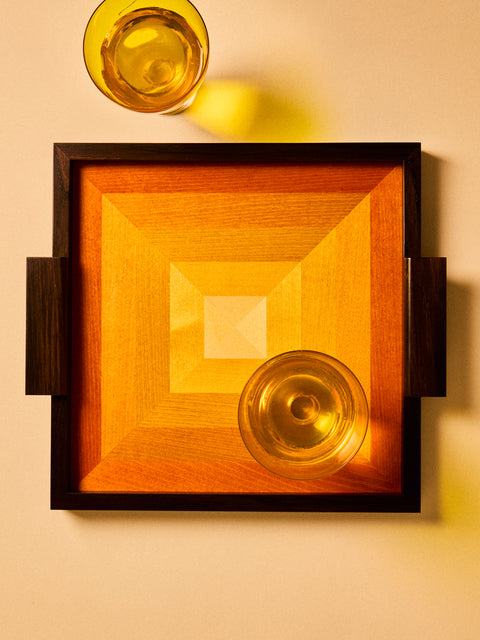 Kevin Stamper - Albers Wood Tray (12.5in/32cm) - Yellow - ABASK