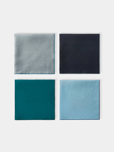 Borgo delle Tovaglie - Filo Linen Extra Large Napkins (Set of 4) - Blue - ABASK - 